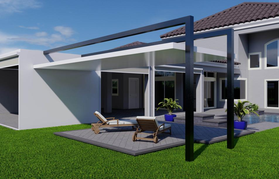 Modern terrace with spaced design